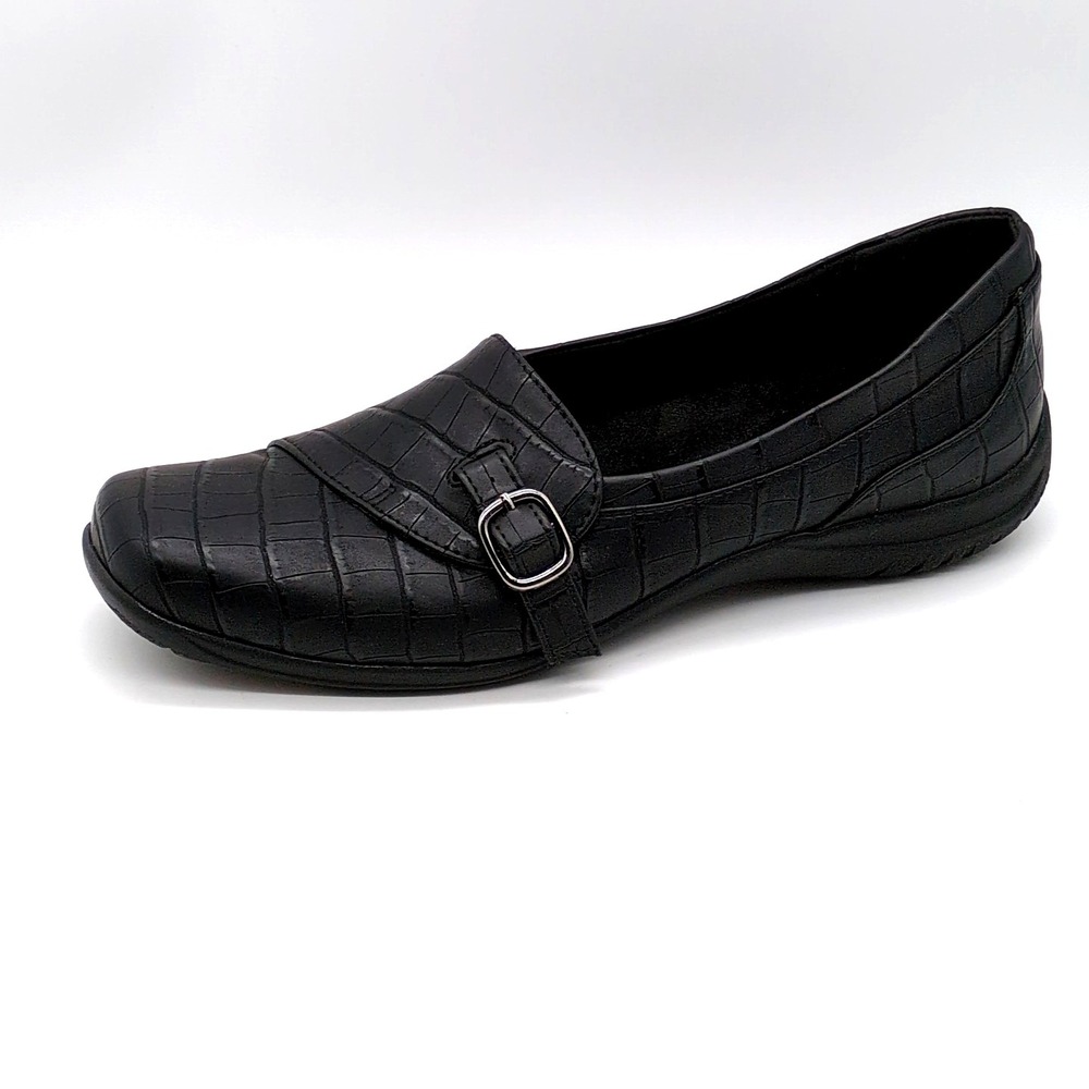 Easy Spirit Shoes Womens Black Croc 11 Slip On Loafer Classic Walking‎ Comfort